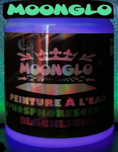 LAS MEJORES  PINTURA FOTOLUMINISCENTE MOONGLO AGUA 1K PURPURA