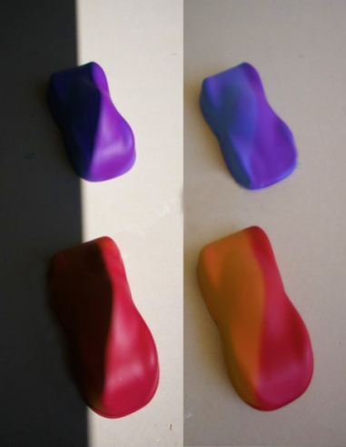 PINTURA CAMBIA DE TONO CUANDO RESIVE LA LUZ Y RECUPERA EN LA OSCURIDAD