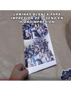 LAMINA A3 BLANCA  DE HIDROIMPRESION IMPRESORA CASERA