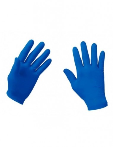 GUANTE DE NITRILO AZUL EXTRA LARGO  XL 9 GR