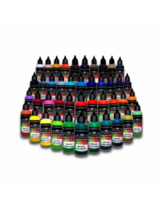KIT DE 47 PINTURAS SATINADAS PARA AEROGRAFO
