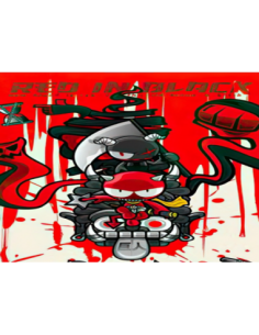 MANGO SKELETON PERSONALIZADO RED IN BLACK