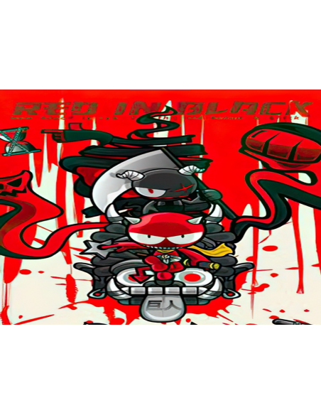 MANGO SKELETON PERSONALIZADO RED IN BLACK