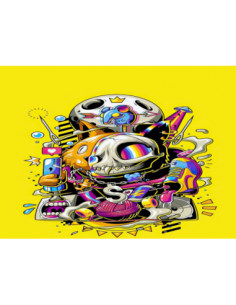 MANGO SKELETON PERSONALIZADO GRAFFITI RANDOM YELLOW