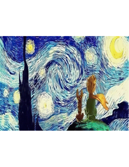 MANGO SKELETON PERSONALIZADO VAN GOGH LA NOCHE ESTRELLADA EL PRINCIPITO