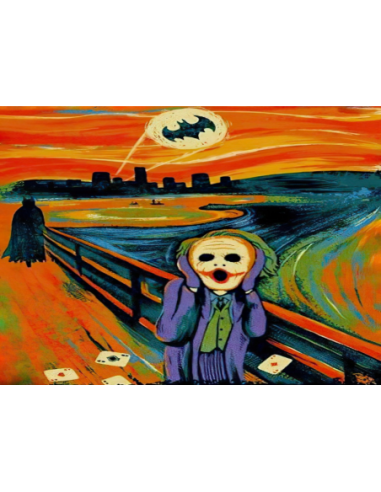 MANGO SKELETON PERSONALIZADO VAN GOGH EL GRITO BATMAN VS EL JOKER