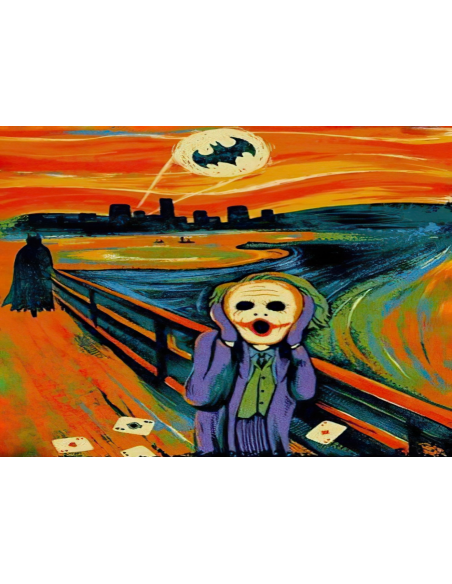 MANGO SKELETON PERSONALIZADO VAN GOGH EL GRITO BATMAN VS EL JOKER