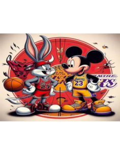 MANGO SKELETON PERSONALIZADO NBA BUGS BUNNY VS MICKEY