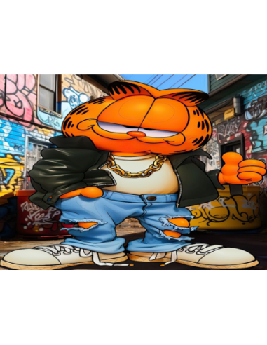 MANGO SKELETON PERSONALIZADO GATO GARFIELD RAPERO
