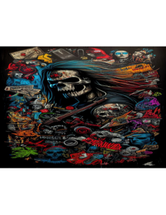 MANGO SKELETON PERSONALIZADO CALAVERA HEAVY ROCK