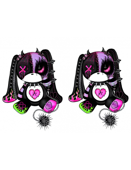 MANGO SKELETON PERSONALIZADO OSITA CONEJITA GOTICA