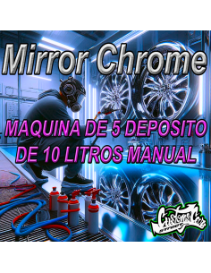MÁQUINA MANUAL PRESURIZADA CROMADA DE 5 TANQUES 10L