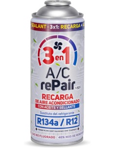 Solución 3 en 1 Customs Car: sella, lubrica y renueva el frío de tu aire acondicionado. Kit fácil para coches 1992-2016. 2