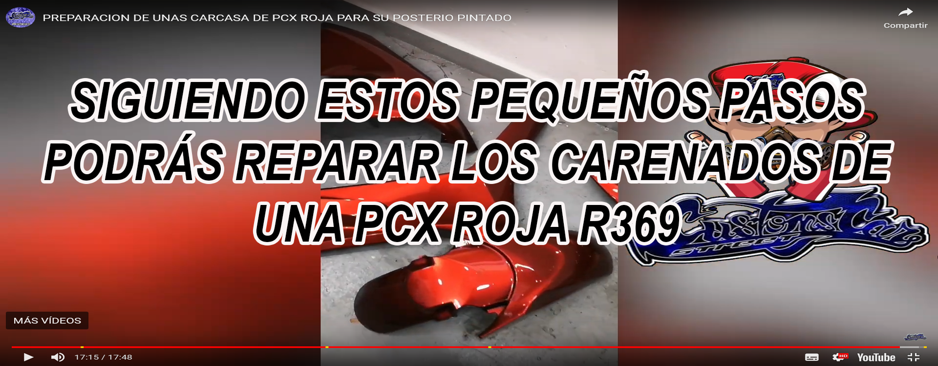 PREPARACION DE UNAS CARCASA DE PCX ROJA PARA SU POSTERIO PINTADO